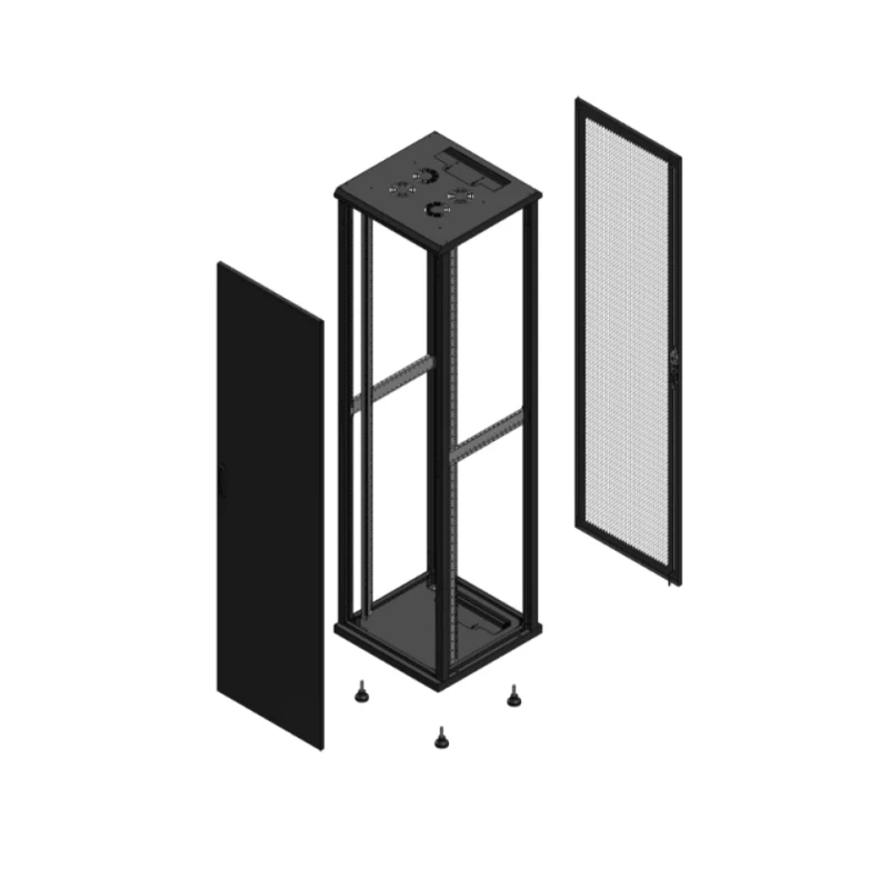 Gigamedia Vloer patchkast AV enkel TOL AR enkel PER EX 19" 47HE 600x600mm Zwart GGM 704766PTSPPSEX