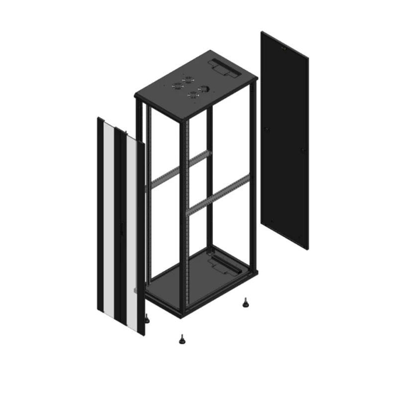 Gigamedia Vloer patchkast AV dubbel VER PAR EX 19" 47HE 600x1000mm Zwart GGM 7047610PVDPAREX