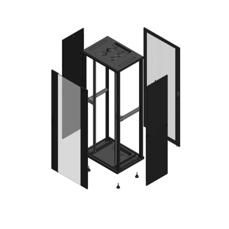 Gigamedia Vloer patchkast AV enkel VER AR enkel PER 19" 42HE 800x600mm Zwart GGM 704286PVSPPS