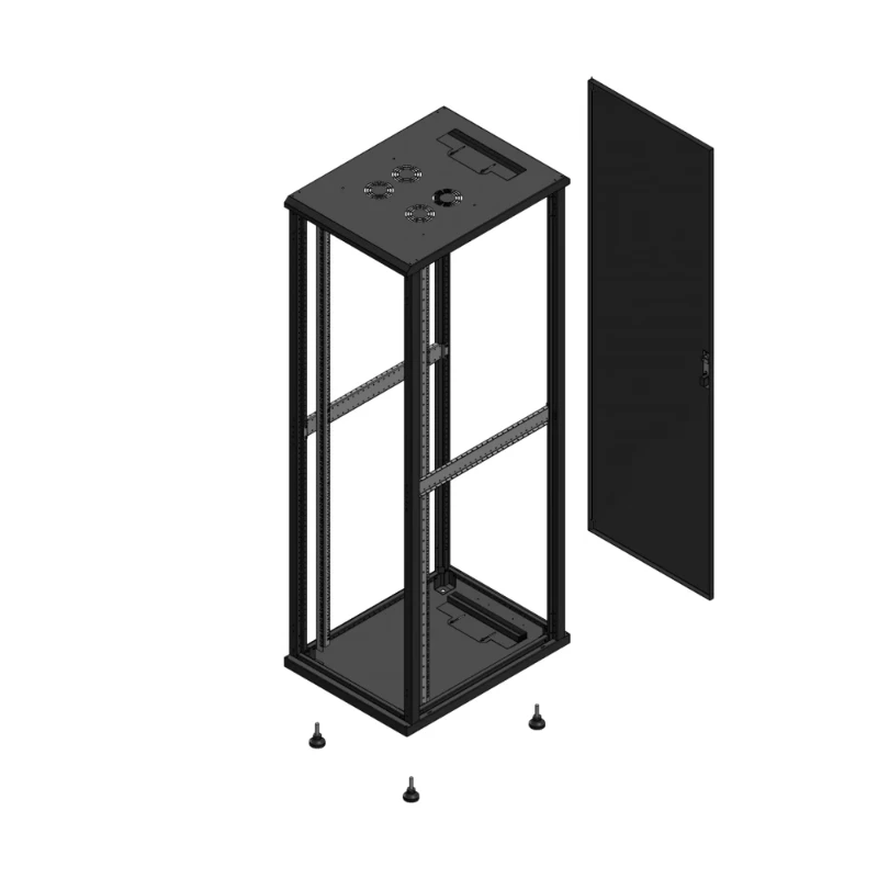 Gigamedia Vloer patchkast SP AR enkel TOL EX 19" 42HE 600x800mm Zwart GGM 704268SPPTSEX