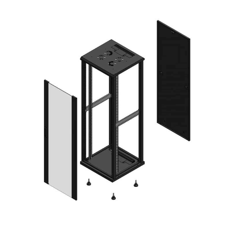 Gigamedia Vloer patchkast AV enkel VER PAR EX 19" 36HE 600x600mm Zwart GGM 703666PVSPAREX