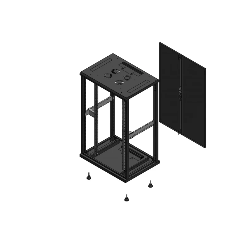 Gigamedia Vloer patchkast SP AR dubbel TOL EX 19" 26HE 800x600mm Zwart GGM 702686SPPTDEX