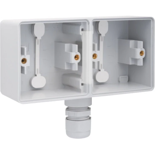 Niko New Hydro Opbouwdoos 1 ingang 2-voudig grijs Horizontaal 700-84851