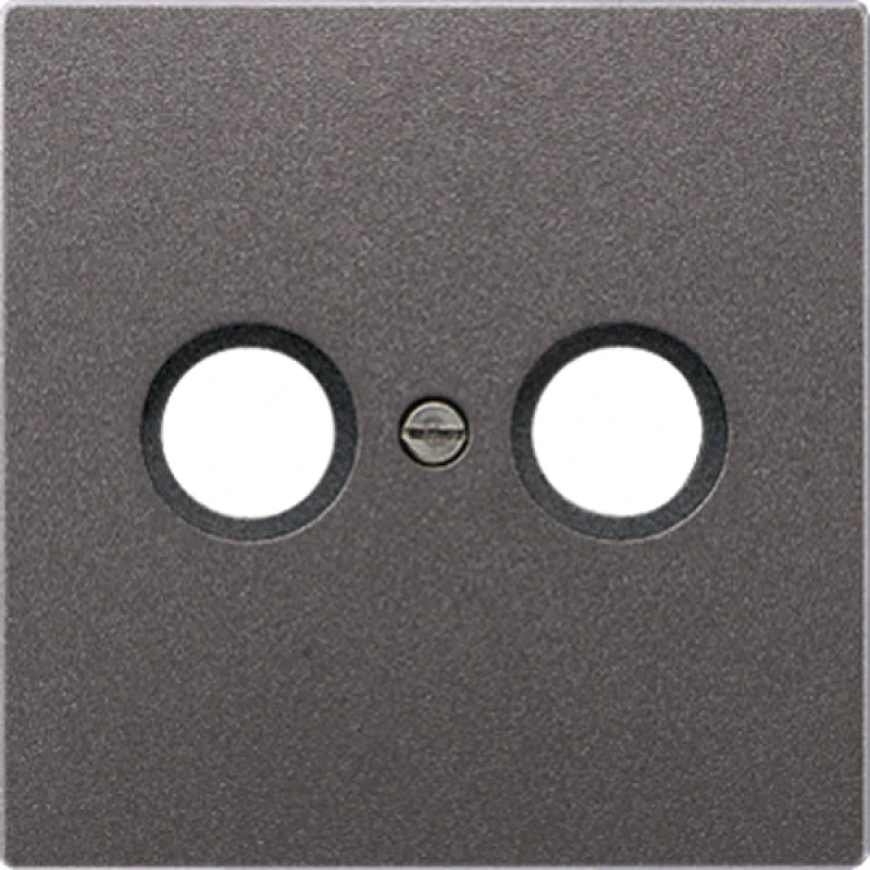 Jung LS range afdekking centraalplaat cai 1 connector MetaalZonder label antraciet AL2990TVAN