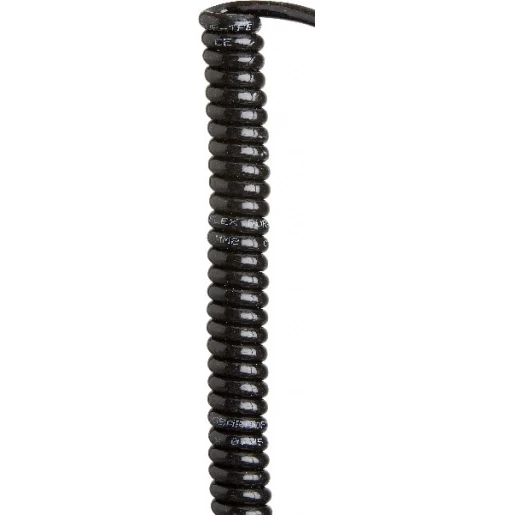 Jobarco Spiraalsnoer 5 x 2,5mm2 rustlengte 75cm werklengte 300cm
