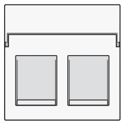 Niko Pure Centraalplaat data RJ Modular-Jack Centraalplaat 2 connectoren Zonder label wit 154-65200