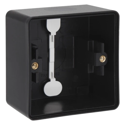 Niko New Hydro opbouwhuis 2 soepele ingangen hy55 1-voudig zwart Horizontaal en verticaal 761-83101