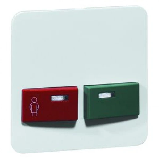 Peha miva centraalplaat oproepsysteem rode + groene pulsdrukker wit RAL 9010 00138911