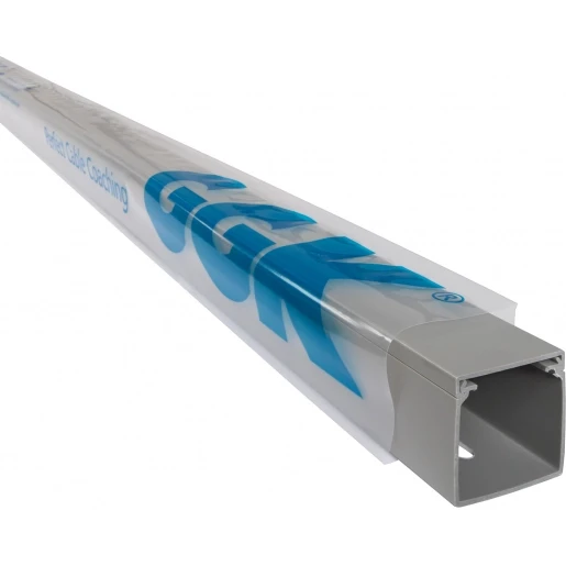 GGK LFG kabelkanaal 2000x15x15mm PVC Bodemperforatie met deksel RAL 7030 Z4108G