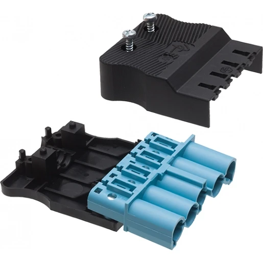 Adels STEKER VLAK 5-POLIG 1,5 MM2 MALE PASTELBLAUW,+TREKONTLASTING DALI