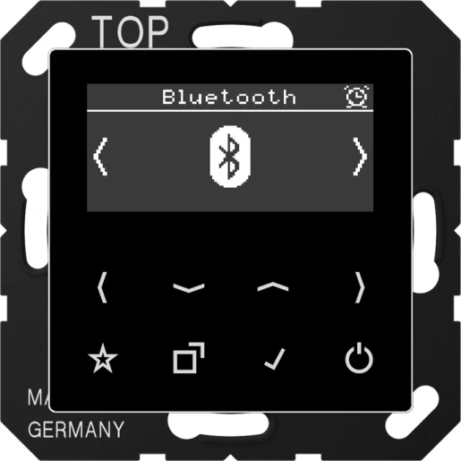 Jung AS/A range smartradio bluetooth a500 DAB+ FM ontvanger zwart DABABTSW