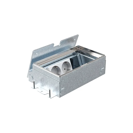HPL Smartbox+ vloercontactdoos 65mm 2xWCD+1xM45 leeg -deksel inleg 7mm