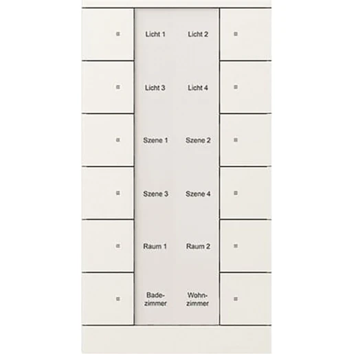 ABB Busch-Jaeger I-bus KNX Bediening sensor Climaeco KNX 12-voudig wit met tekstv IP20 RAL 9016 2CKA006330A0075