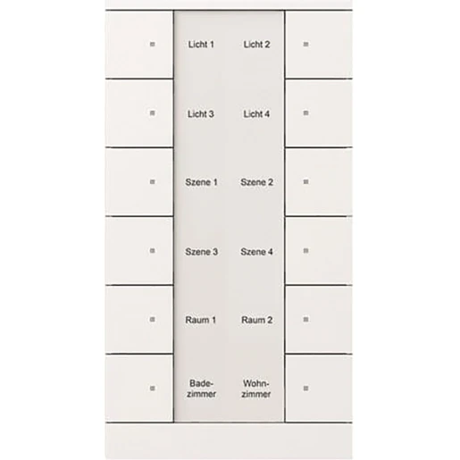 ABB Busch-Jaeger I-bus KNX Bediening sensor Climaeco KNX 12-voudig wit met tekstv IP20 RAL 9016 2CKA006330A0015