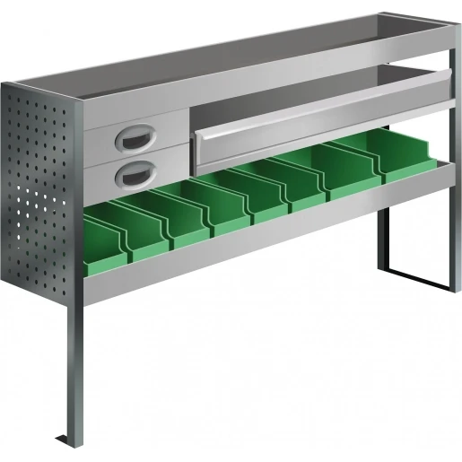 Bizline Kit Flex Bedrijfswagen 1451x300mm grijs kleine onderdelen bak 771029