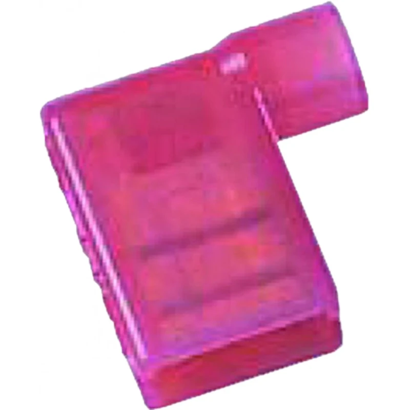 Intercable Voll.geïs.haakse vl.st.huls,0,5-1mm2,6,3x0,8 Messing rood