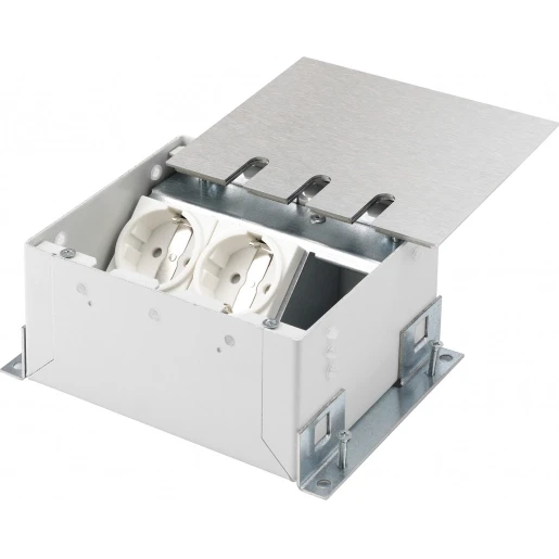 OCS Velox mini 2x 230V RA+1x M45 leeg RVS deksel