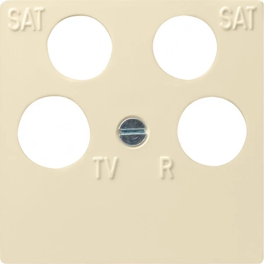 Gira System 55 Afdekplaat 4-v symmetrisch wit RAL 1013 025901