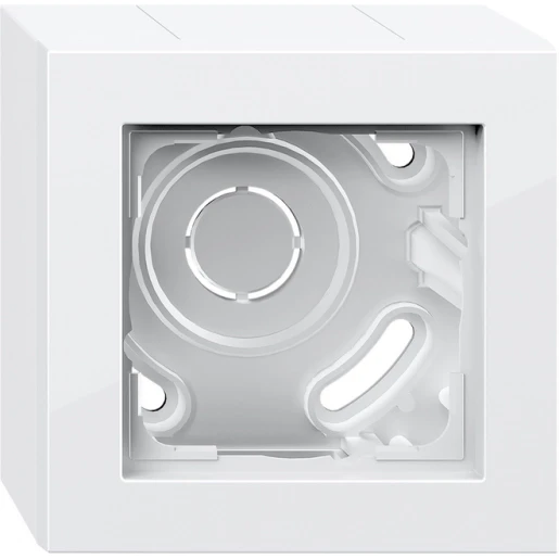 Gira E2 Opbouwbehuizing + afdekraam 1-voudig wit Horizontaal en verticaal 106129