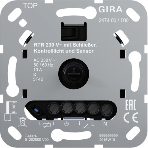 Gira RTR 230 V maakc. ctrl.l. VVW Basiselement