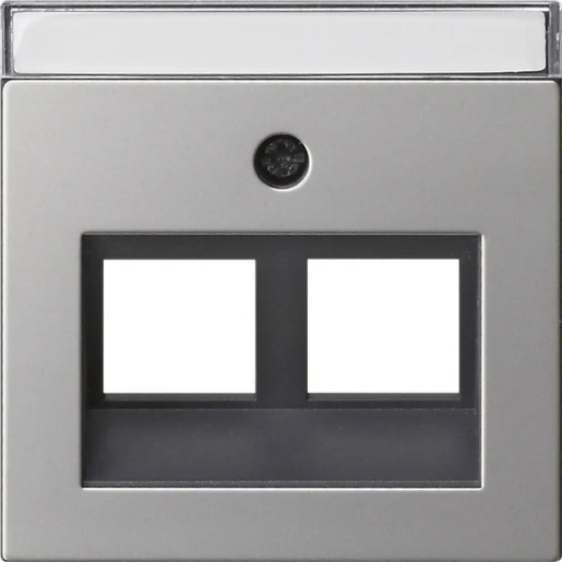 Gira System 55 Afdekking 30° + TK voor draagring edelstaal Modular-Jack Centraalplaat MetaalMet label RVS 2640600