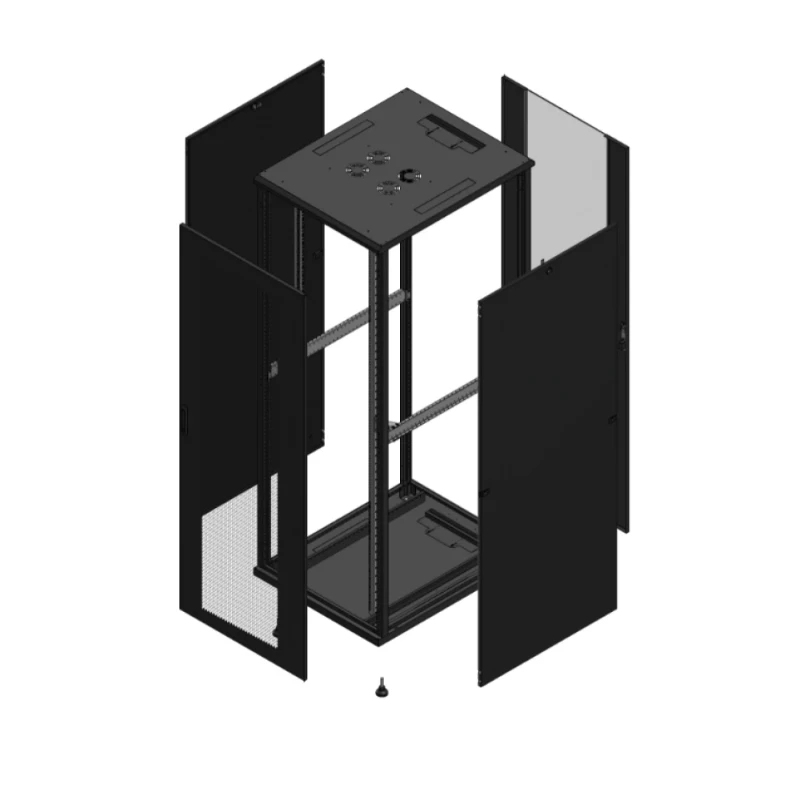 Gigamedia Vloer patchkast AV enkel PER AR enkel VER 19" 47HE 800x1000mm Zwart GGM 7047810PPSPVS