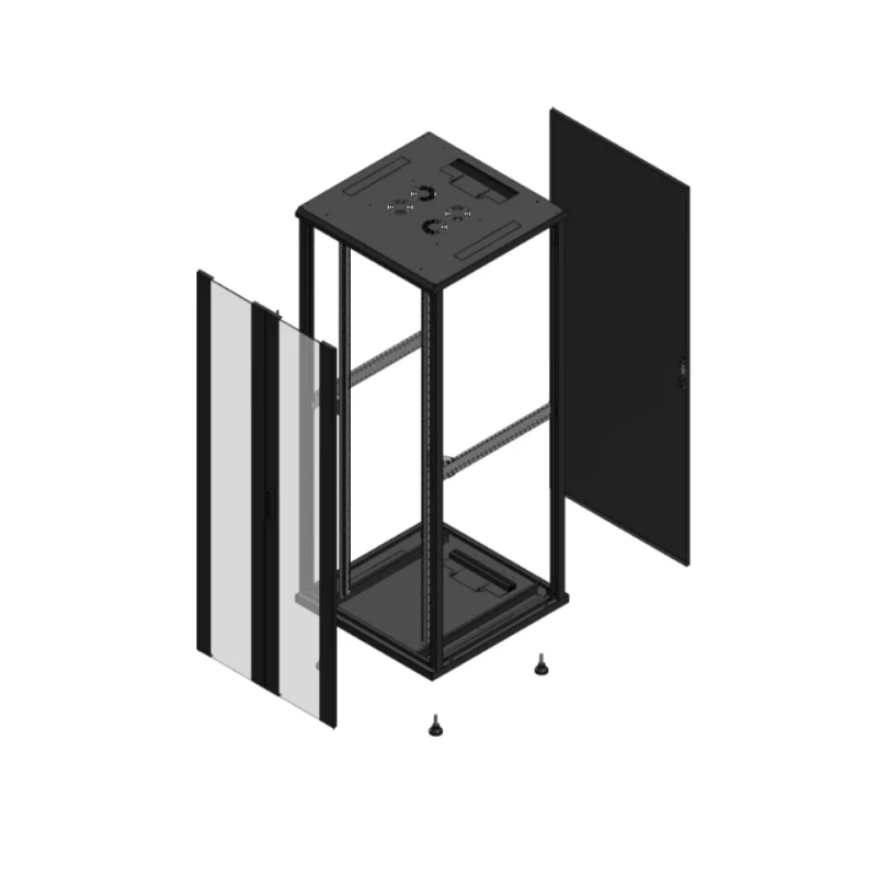 Gigamedia Vloer patchkast AV dubbel VER AR enkel TOL EX 19" 42HE 800x800mm Zwart GGM 704288PVDPTSEX