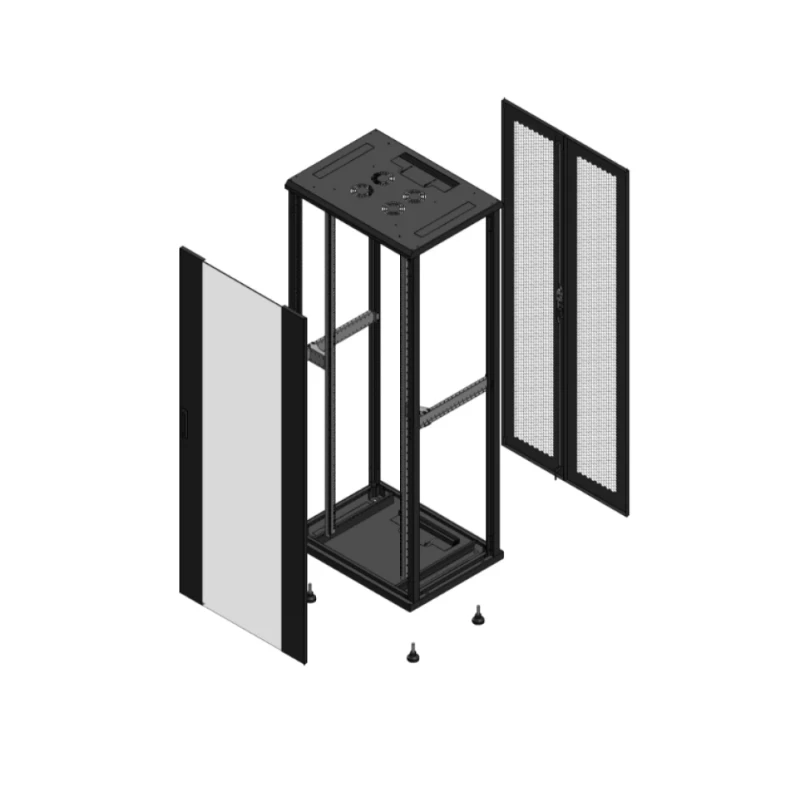 Gigamedia Vloer patchkast AV enkel VER AR dubbel PER EX 19" 42HE 800x600mm Zwart GGM 704286PVSPPDEX