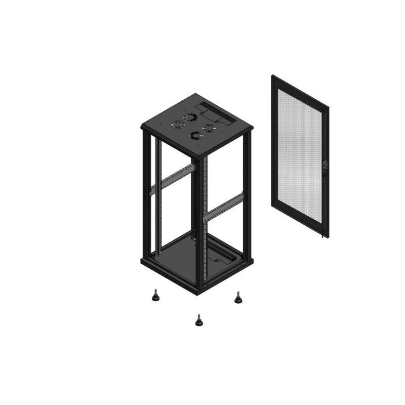 Gigamedia Vloer patchkast SP AR enkel PER EX 19" 26HE 600x600mm Zwart GGM 702666SPPPSEX