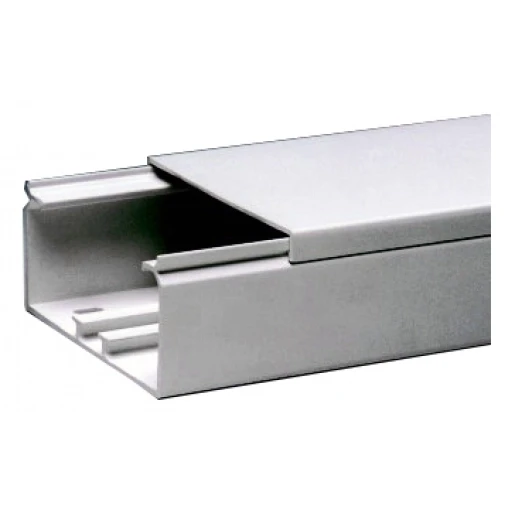 Attema Kabelkoker 2000x130x60mm PVC Bodemperforatie met deksel wit RAL 9010 AT2377