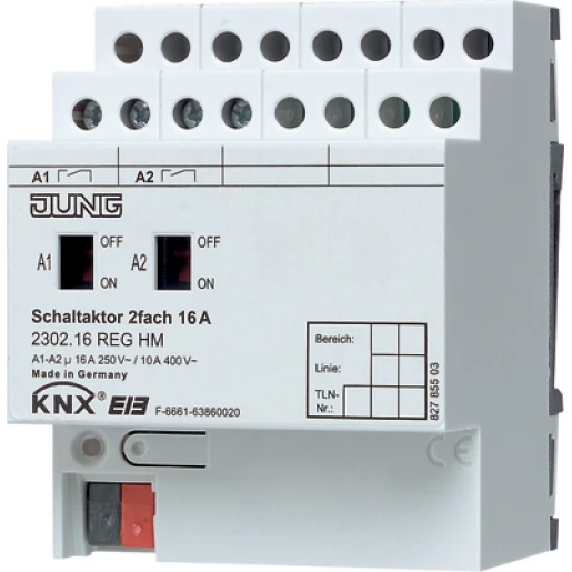 Jung KNX schakelactor 16A 2-v.