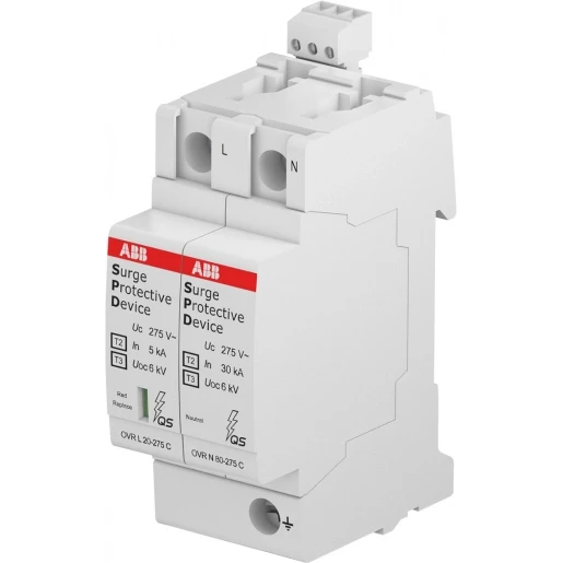 ABB Overspanningsbeveiliging Type 2 1P+N Cardridge vervangbaar