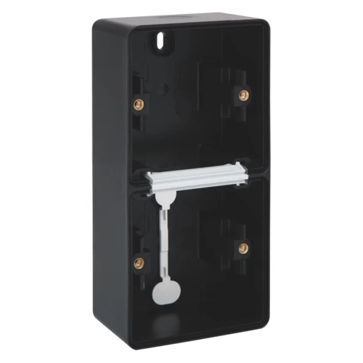 Niko New Hydro opbouwhuis 2 soepele ingangen hy55 2-voudig zwart Verticaal 761-83201