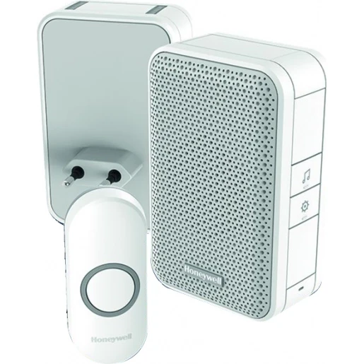 Honeywell 3 WF gong met drukknop 4 tonen wit 230v 6V 80dB DC Wit 150m Draadloos DC311NP2