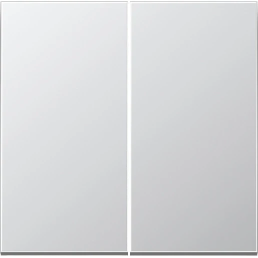Jung LS range Tastafdekking 2-voudig Mat aluminium RAL 9006 AL1702