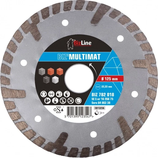 Bizline Diamantschijf diverse materialen 125mm 782018
