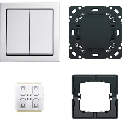 ABB Busch-Jaeger Fohue Schakelaarset future 4-kanalen Aluminium 2CKA006710A0017