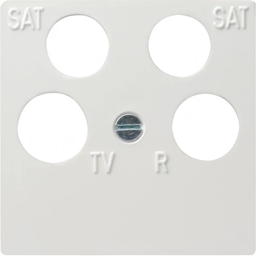 Gira System 55 Afdekplaat 4-v symmetrisch wit RAL 9010 025903