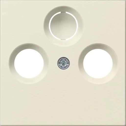 Gira System 55 afdekking coaxiale antenne-cd Boring Centraalplaat Zonder label wit 086901