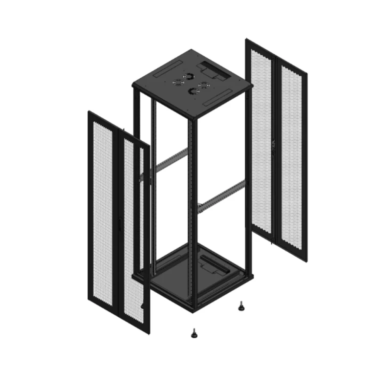 Gigamedia Vloer patchkast AV dubbel PER AR dubbel PER EX 19" 47HE 800x800mm Zwart GGM 704788PPDPPDEX