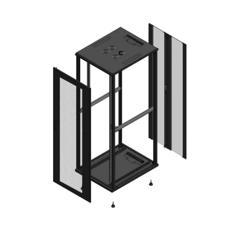 Gigamedia Vloer patchkast AV enkel PER AR dubbel VER EX 19" 47HE 800x1000mm Zwart GGM 7047810PPSPVDEX