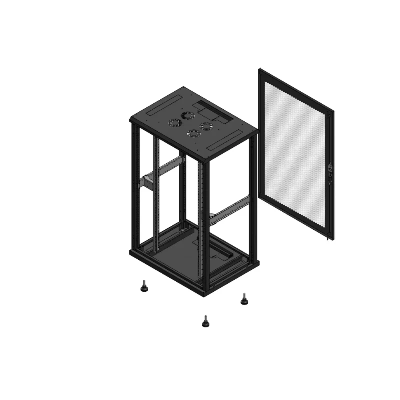 Gigamedia Vloer patchkast SP AR enkel PER EX 19" 26HE 800x600mm Zwart GGM 702686SPPPSEX