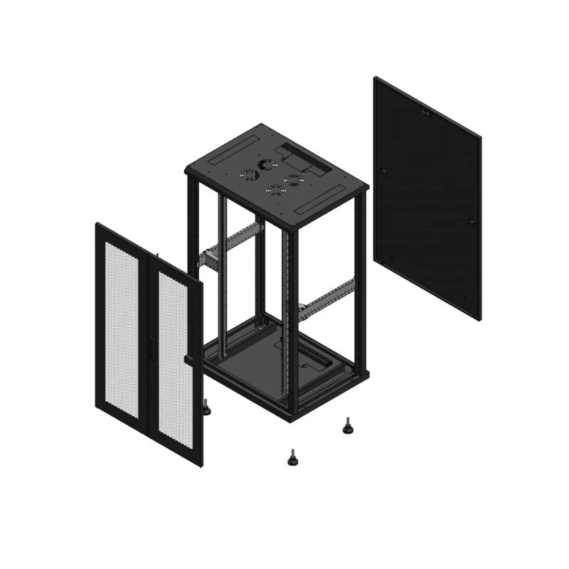 Gigamedia Vloer patchkast AV dubbel PER PAR EX 19" 26HE 800x600mm Zwart GGM 702686PPDPAREX