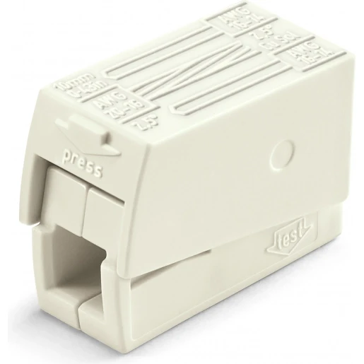 Wago 2-draads kroonklem 2,5mm2 wit