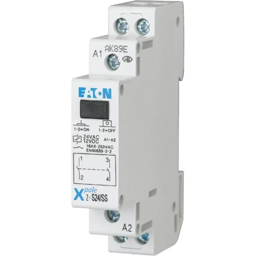 Eaton Impulsrelais Z-S24/SS-24 VAC / 12 VDC-16A-2M contact-1TE
