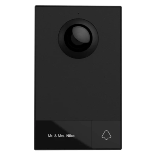 Niko Video buitenpost 1 beltoets zwart IP54 Opbouw 510-31001