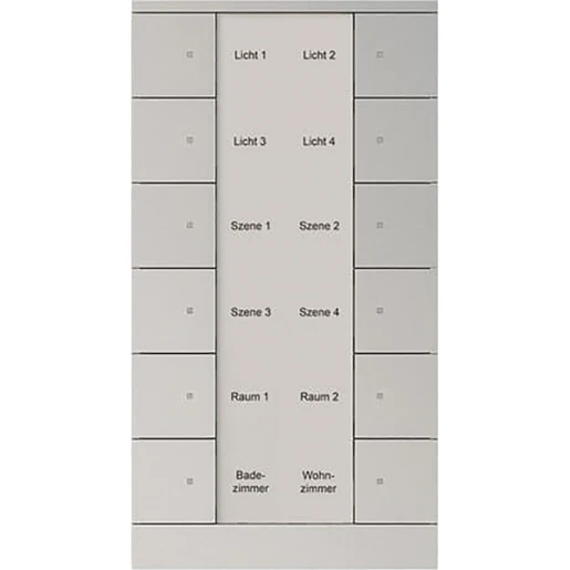 ABB Busch-Jaeger I-bus KNX Bediening sensor Climaeco KNX 12-voudig aluminium met tekstv IP20 RAL 9006 2CKA006330A0077