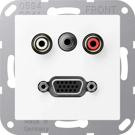 Jung A range afdekking a500 matwit audio/jack/vga MAA1072WWM