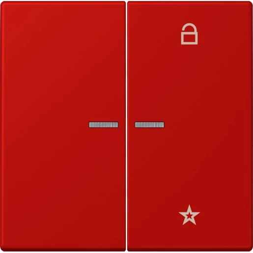 Jung LS range stuurafdekking universeel lc32090 2-voudig Mat rood FMLC1701227