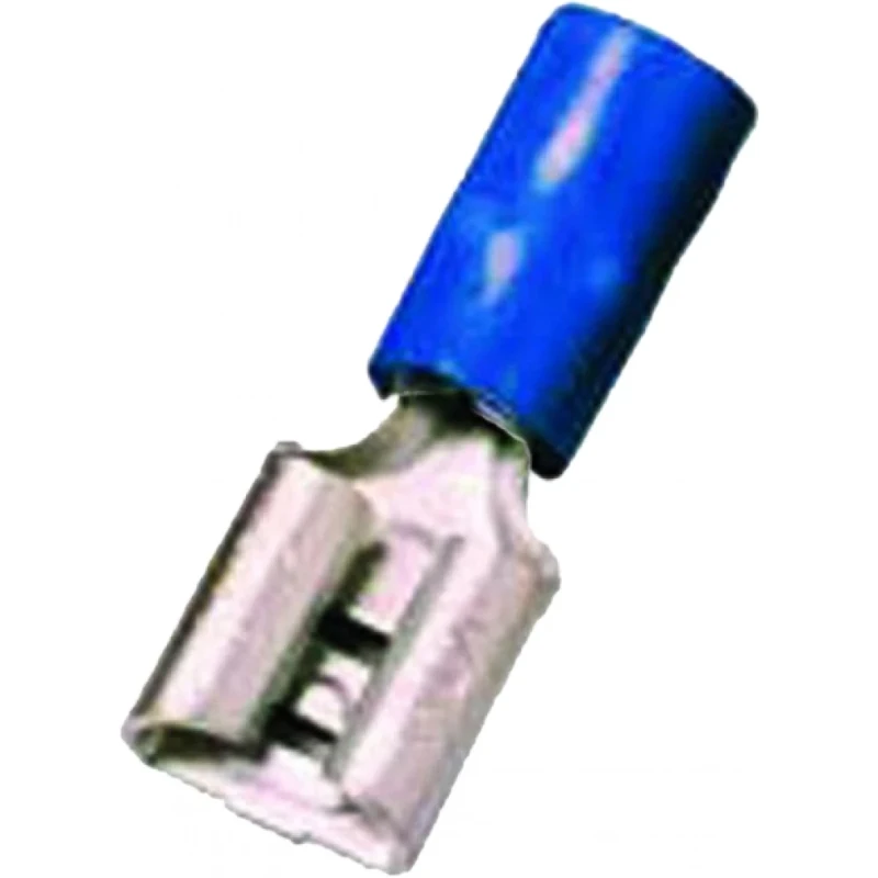 Intercable Geïs. vlaksteekhuls 1,5-2,5mm2 4,8x0,5 blauw Messing